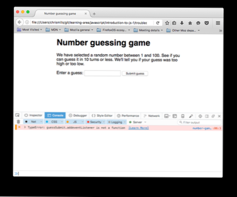 Nelze přimět můj javascript k práci na mém webu - co dělám špatně?