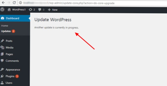 Ce que TOUS peut causer « Une autre mise à jour est en cours.? [fermé]