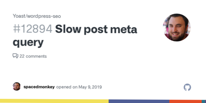 Wat genereert deze zeer trage postmeta-query's?? [Gesloten]