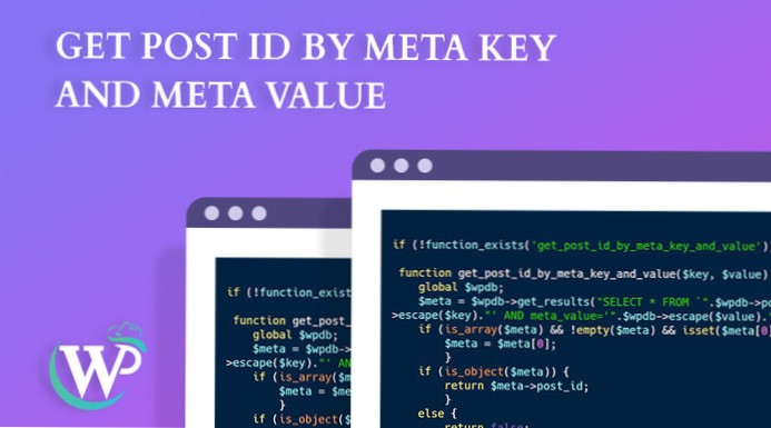 Jakou funkci Wordpressu použít k získání meta hodnoty pomocí meta klíčů?