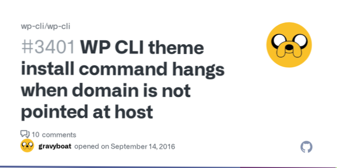 Proč nefunguje příkaz 'wp' v mé instalaci WP-CLI?