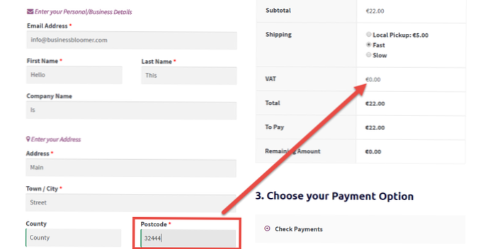 Woocommerce hoe u de verzendkosten kunt wijzigen voordat u afrekent