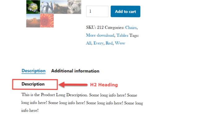 Woocommerce - Intestazione descrizione prodotto [chiuso]