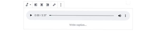 Přehrávač zvuku WordPress