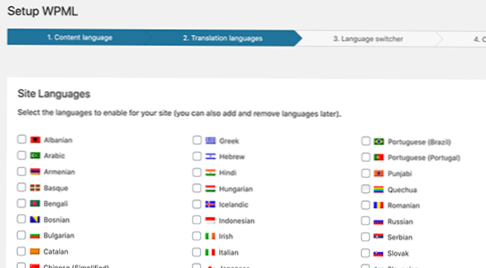 WordPress multilingual website domain and folders