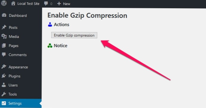 API REST di Wordpress json - Come attivare la compressione gzip?