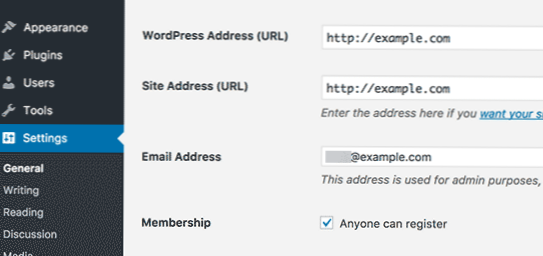 špatná adresa URL média ve WordPressu