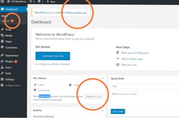 Una forma más corta de actualizar WordPress automáticamente?