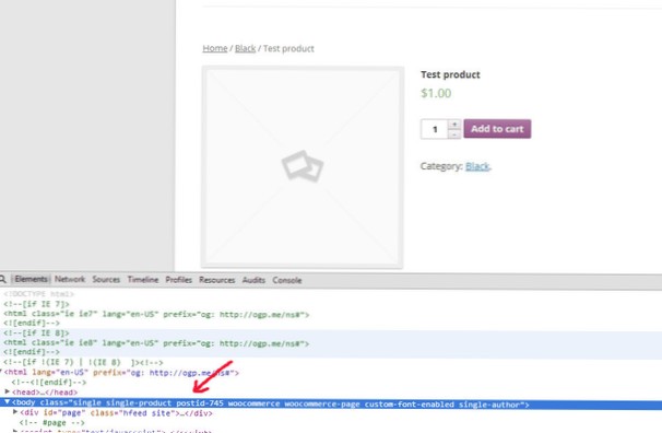 Add Custom CSS to Woocommerce Product Page in a specified category