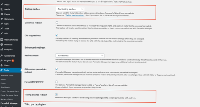 Permitindo barra em slug / permalinks