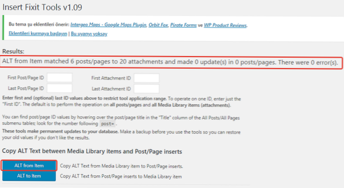 Editați în bloc postările WP pentru a actualiza imaginile încorporate cu etichete alt noi