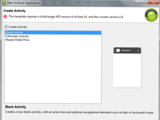 Can't create a blank template
