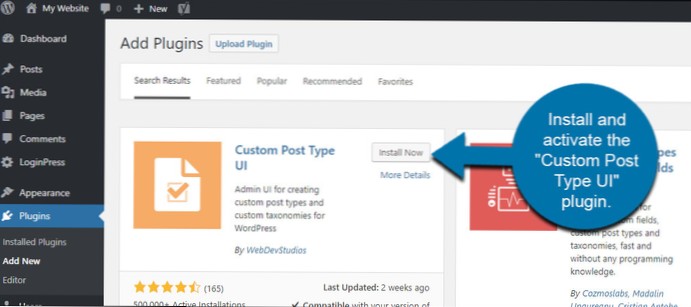 Categorize custom post type