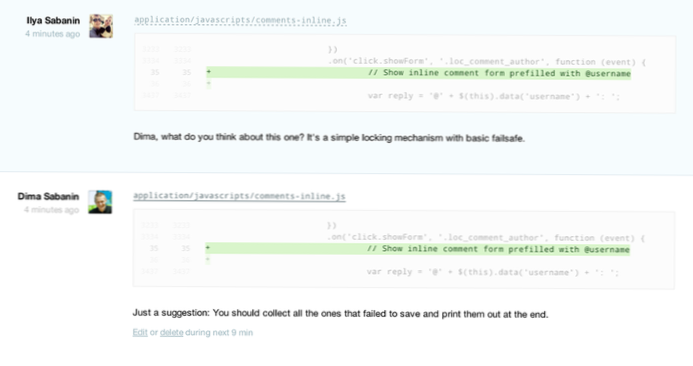Comment function for page
