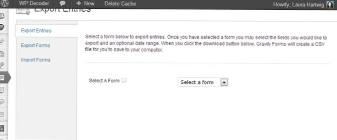 Convert Gravity Form Entry Date on Export