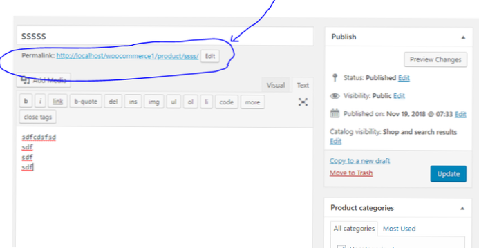 Link personalizzati per modificare la pagina di modifica del post per modificare la pagina anziché il post