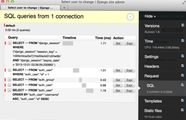 Foutopsporing - databasequery's loggen