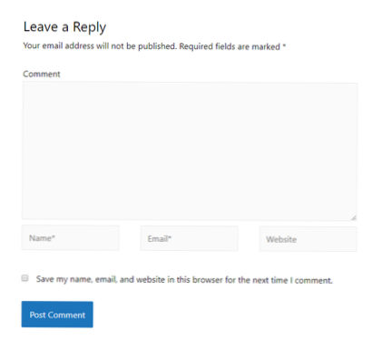 Aktiver boksen Kommentarer til tilpasset posttype