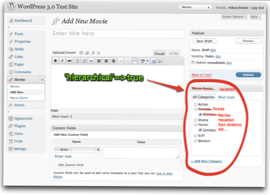 Obtenha apenas taxonomia personalizada selecionada