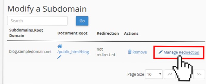 Jak mohu přesměrovat svůj blog na subdoménu?