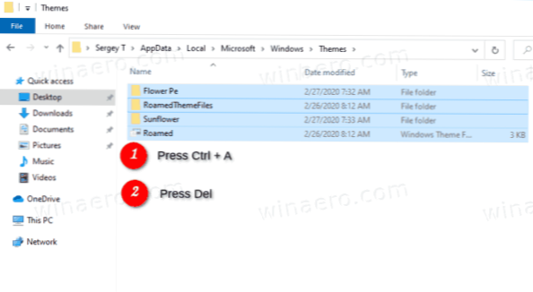 Hvordan kan jeg fjerne alle spor av et tema?