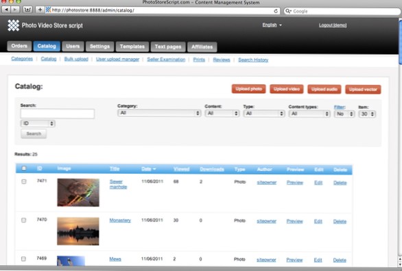 Jak mohu nahrát obrázky na stránku správce?