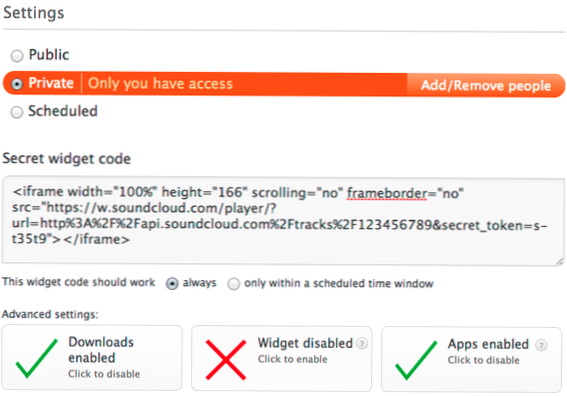 How do I not embed the SoundCloud player? I just want the link