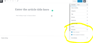 So fügen Sie ein Kommentarfeld auf der WordPress-Seite hinzu? Im Diskussionsabschnitt der Seite ist die Option Kommentare zulassen aktiviert
