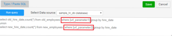 How to create URL parameters to run custom queries?