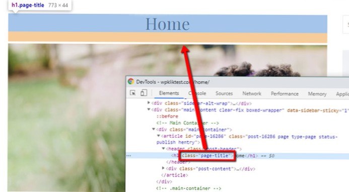 Sådan skjules hjemmetitel på sider og indlæg?