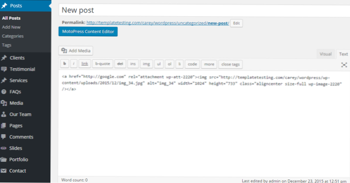 Cum să vă conectați la img src utilizând șablonul de e-mail HTML din WordPress