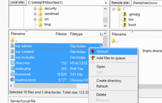 How to move wordpress website from hosting account to localhost