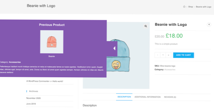 How to Next and Prevous Navigation Buttons on the end of the page with custom image Using Wp Post Navigation Plugin
