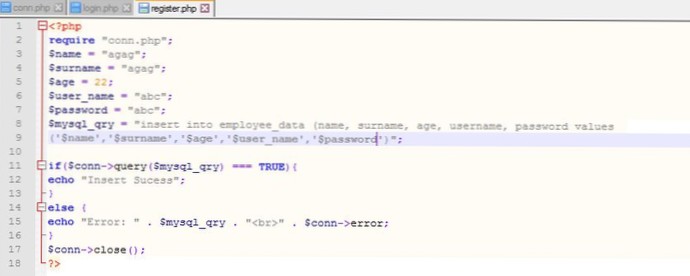 Insert Data into Database