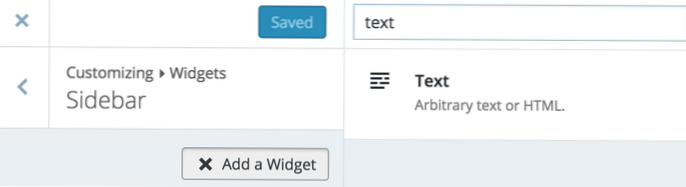 Lassen Sie das benutzerdefinierte Text-Widget dieselbe Schriftart wie das Design verwenden