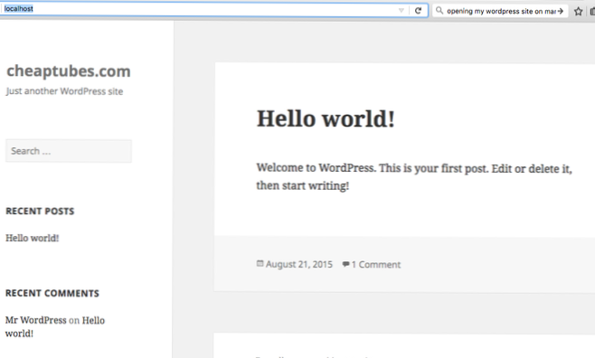 mamp localhost nie odbiera wp-login