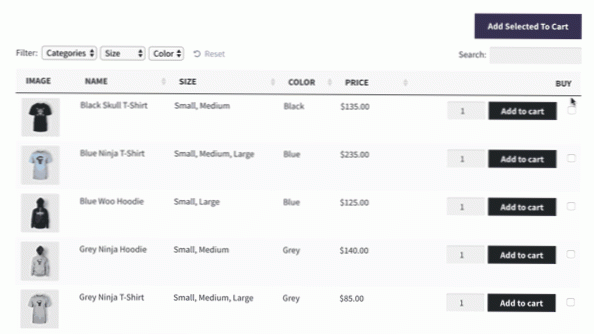 Hai bisogno della funzione woocommerce per ottenere l'elenco del carrello con gli articoli