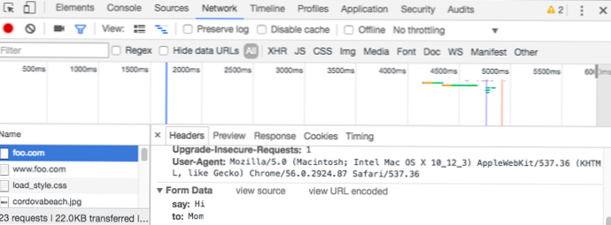 Passaggio dei dati del modulo all'invio