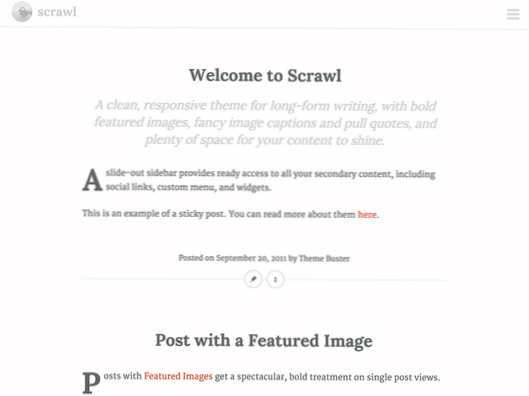 Parcourez l'image en vedette dans un menu personnalisé