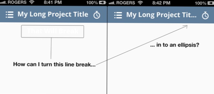 Reduzieren Sie die Größe des responsiven Titels