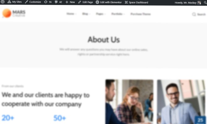 Fjern administrasjonslinjen Mine nettsteder -linken fra bidragsrullen