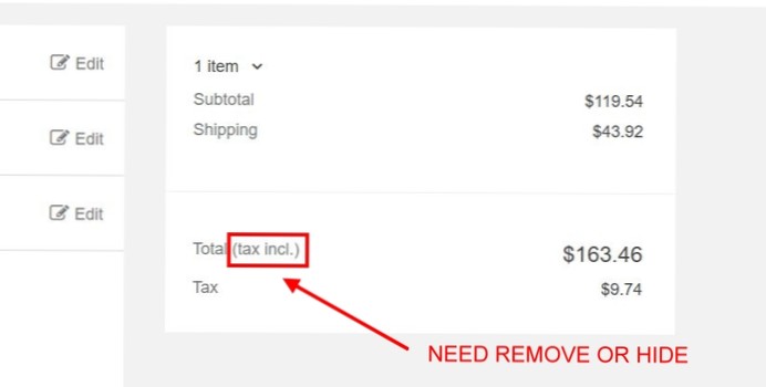 removing custom tax