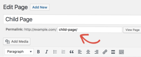 Subpages getting a 404 error after changing Parent page URL