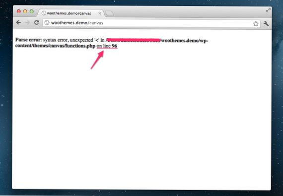 syntax error - woocommerce