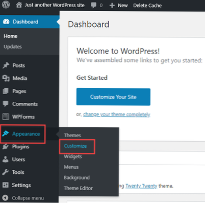 zobrazení motivu WordPress v režimu náhledu