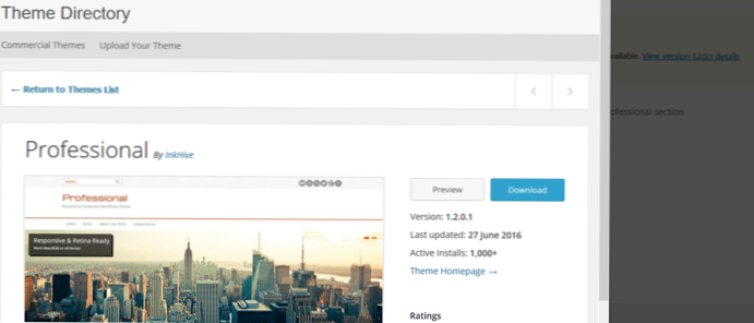 Tema, der viser forkert opdatering