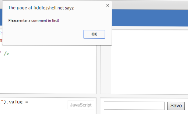 Per salvare le informazioni dell'utente sulla stessa pagina inviando il modulo