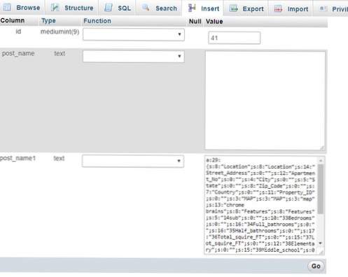 Update database record in plugin