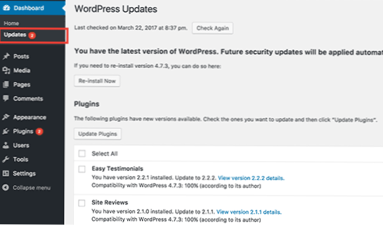 update your existing plugin's WordPress compatibility