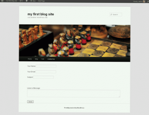 Utilizzo del metodo form in un modello di pagina Wordpress